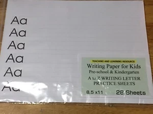 Writing Paper for Kids - A to Z WRITING LETTER PRACTICE SHEETS - Picture 1 of 6