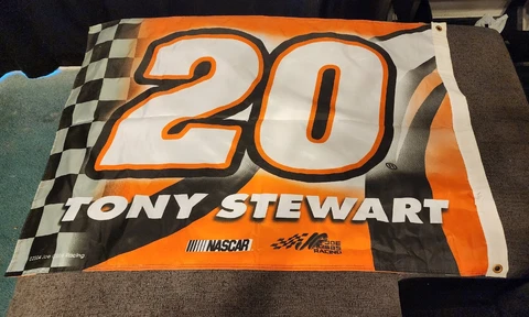 Tony Stewart # 20 HOME DEPOT DOUBLE SIDED 29.5" x 41.5"  FLAG Cover