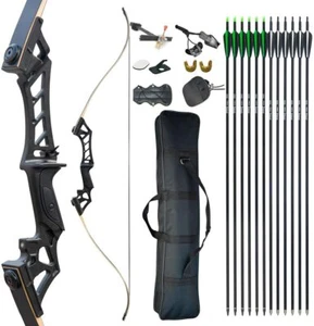 30--70LBS Takedown Recurve Bow Set Archery Hunting Arrows Bow Case Outdoor Sport - Picture 1 of 12