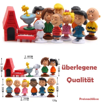 12Stk.Snoopy Die Peanuts Figuren Kollektion Charlie Brown Linus-Comic SeriePuppe - Bild 1 von 4