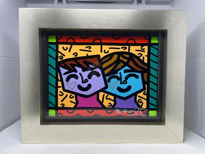 Romero Britto "Twins" Original Painitng  **FOR SALE BY FORMER DEALER** - Image 1 of 4