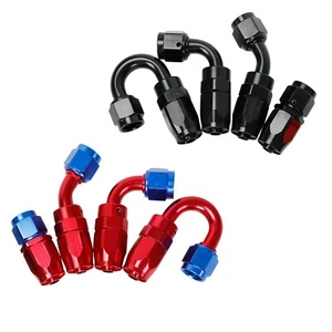 Straight 45° 90° 180° AN 4 6 8 10 12 Swivel Oil Fuel Line Hose End Fitting - Picture 1 of 7