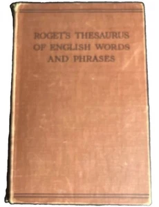 Rogets Thesaurus Of English Words And Phrases (Hardcover, 1934) Rare - Picture 1 of 9