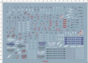 Detail Up 1/100 MG Wing Zero EW GDM Figure Model Markings Water Slide Decal - Picture 1 of 1