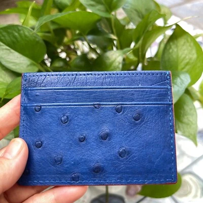 GENUINE OSTRICH LEATHER SKIN CREDIT CARD HOLDER/ WALLET CARD HOLDER FOR MEN - Image 1 of 4