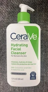 CeraVe Hydrating Facial Cleanser, Daily Face Wash for Normal to Dry Skin, 12 oz - Picture 1 of 1