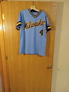 Paul Molitor #4 Milwaukee Brewers 1970 Replica Jersey SGA Adult XL PLEASE READ - Picture 1 of 7