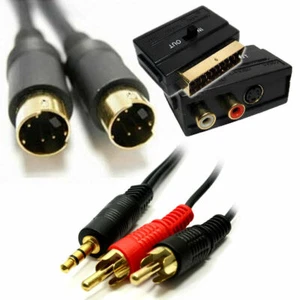 TV Aus Set Svhs & Audio Kabel Zu Scart für Laptop PC Zu TV 15m - Bild 1 von 3