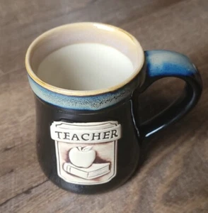 Teacher Coffee Cup Mug Burton Burton Porcelain Book Apple Cup - Picture 1 of 4