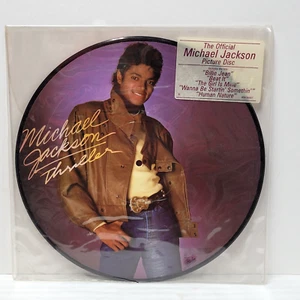 MICHAEL JACKSON Thriller 1983 12" Picture Disc Hype Sticker EPIC 8E8 38867 NM - Picture 1 of 3