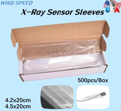 500Pcs Dental Disposable Plastic Cover Digital X-ray Sensor Barrier Sleeves