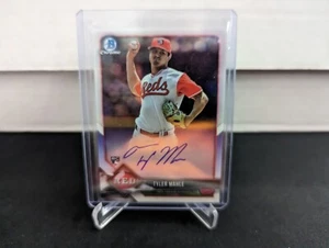 2018 Bowman Chrome Tyler Mahle Rookie Rc Autograph Reds Twins CRA-TM - Picture 1 of 2