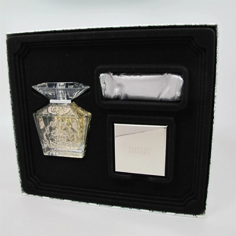 Juego de 2 piezas FLEURS DE NUIT por Badgley Mischka: 100 ml/3,4 OZ eau de parfum spray y espejo nuevo en caja Foto 1 de 1
