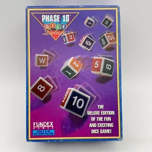 Vintage Phase 10 Dice Deluxe COMPLETE Fundex 1996 Cup Classic Score Pad - Picture 1 of 8