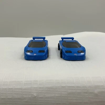 Lot of 2 Hot Wheels HW Exotics '94 Bugatti EB110 SS French Racing Blue Die Cast - Image 1 of 4