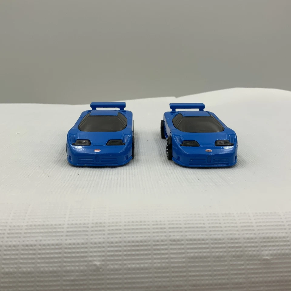 Lot of 2 Hot Wheels HW Exotics '94 Bugatti EB110 SS French Racing Blue Die Cast - Image 1 of 4
