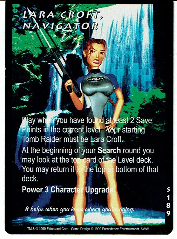 TOMB RAIDER CCG SLIPPERY WHEN WET RARE CARD S189 LARA CROFT: NAVIGATOR ex - Image 1 of 1