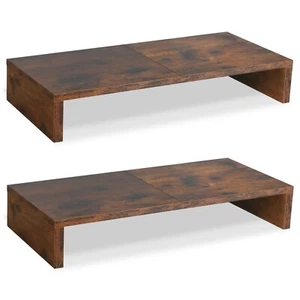 2 Pack 20 inch Monitor Stand Riser, Wood Monitor Stand for Desk Organization. - Picture 1 of 8