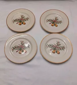 4 Royal Gallery Queensberry 1991 Salad Plates Gold Trim - Picture 1 of 3
