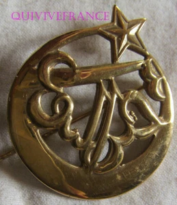 IN18948 - INSIGNE 3° Régiment de Tirailleurs Algériens, type 2, bombé, plaqué OR - Picture 1 of 2
