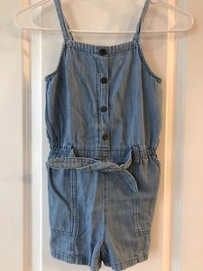 Old Navy Girls M (8) Blue Denim Romper Jumpsuit - Picture 1 of 6
