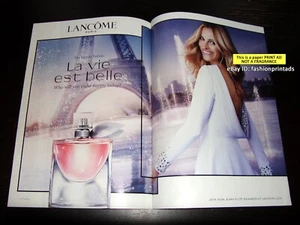 LANCOME Fragrances 3-Page PRINT AD 2018 JULIA ROBERTS La Vie Est Belle PRETTY - Picture 1 of 3