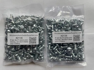 200 License Plate Screws for Mercedes Benz / Audi / Japanese | 6mm x 12mm, #2136 - Picture 1 of 4