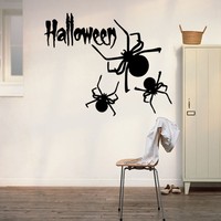 Halloween Sticker Bedroom Wall Floor Art Spider Pattern Self-adhesive Decals