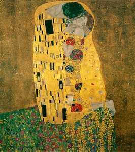 Dream-art Oil painting Gustav Klimt - Abstract young lovers together on canvas - Picture 1 of 1