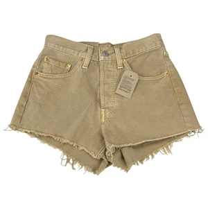 NWT LEVI'S 501 Original Fit High Rise Women's Denim Shorts Size 24 Dusty Safari - Picture 1 of 7
