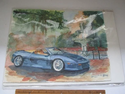 Ferrari F355 azul araña con pintura original tostada encargada 14 X 11 Foto 1 de 4