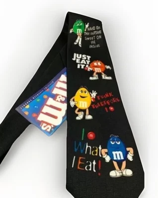 Галстук конфеты MM Sears китч ретро цветной просто съесть его весело вечеринки подарок винтажный - Изображение 1 из 4