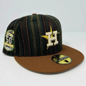 New Era 59FIFTY Houston Astros Vintage Herringbone Fitted Hat Cap Herren Gr. 7 - Bild 1 von 5