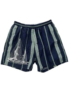 Baúl corto de natación vintage Gant Rugger forrado náutico a rayas para hombre talla mediana - Imagen 1 de 5
