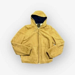 Vtg 70s Bert Paley Men’s Sheepskin Suede Full-Zip Hoodie Jacket sz 42R #1420 - Picture 1 of 13