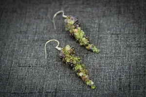 Pendientes de zafiro de plata de ley 925 piedras preciosas joyería colgante... - Imagen 1 de 9