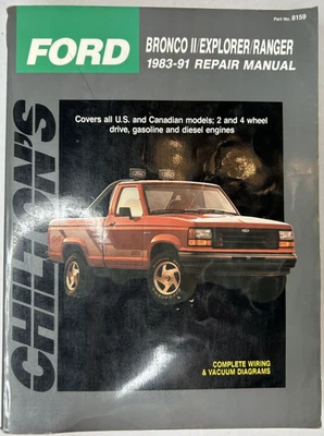 Manual de reparación Chilton's Ford Bronco II Explorer Ranger 1983-1991 8159 Foto 1 de 4