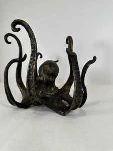 Cast Iron Octopus Sculpture SPI Home Nautical Coastal Sea Life Decor Tentacle - Picture 1 of 9