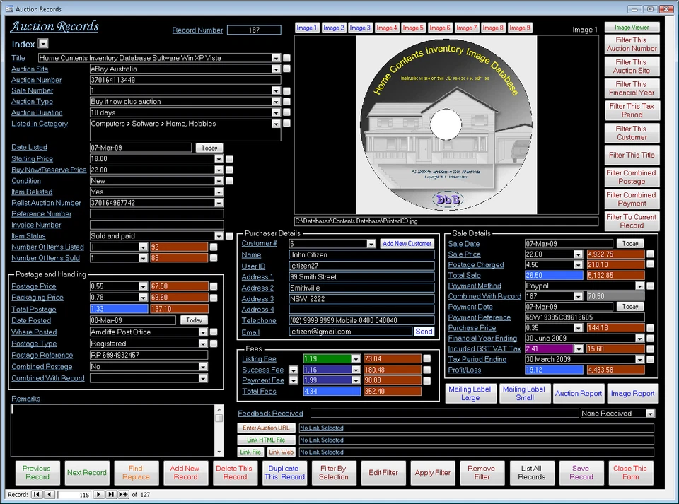 Ebay Listing and Auction Software for Sellers CD for Windows XP Vista 7/8/10/11 - Image 1 of 1