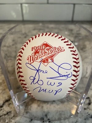 NEW!! JOSE RIJO Signed Autographed 1990 WS MVP Baseball Rawlings World Series - Image 1 of 4