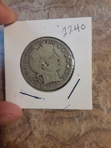 1913 Barber Half Dollar Coin - Silver #2240 Cover