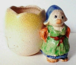 Antique Hand Painted Ceramic Porcelain Chicken and Egg Planter Made in Japan - Picture 1 of 9