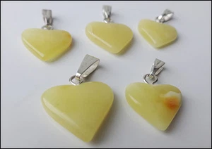 Beautiful Natural Baltic Amber Butterscotch Pendant "Hearts" choose quantity - Picture 1 of 1