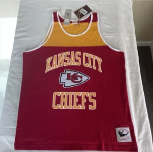 NWT Mitchell &Ness NFL Kansas City Chiefs Throwback Team Home Tank-Top - Picture 1 of 8
