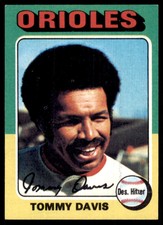 1975 TOPPS: TOMMY DAVIS BALTIMORE ORIOLES #564