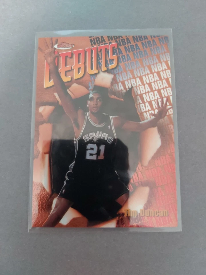 97-98 Topps Finest Tim Duncan Rookie Rc #101 Spurs - Image 1 of 2