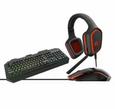 Tzumi Alpha Gaming Battle Group 3 Pieces Keyboard Mouse Headset For PC Console - Image 1 of 3
