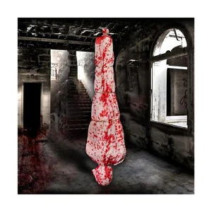 5ft Halloween Decorations Dead Victim Props, Scary Hanging Bloody Corpse in B... - Picture 1 of 9
