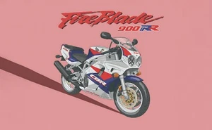 HONDA Fireblade 900 Motorbike Race Flag Course Banner Poster 5 x 3 foot Design 4 - Picture 1 of 1