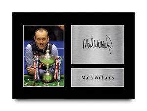 Mark Williams A4 Snooker Gift Idea Printed Signed Photo Design for WST Fans - Bild 1 von 17